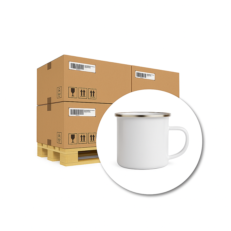 48x Sublimatie Emaille mok 360ml - 2,00 per stuk