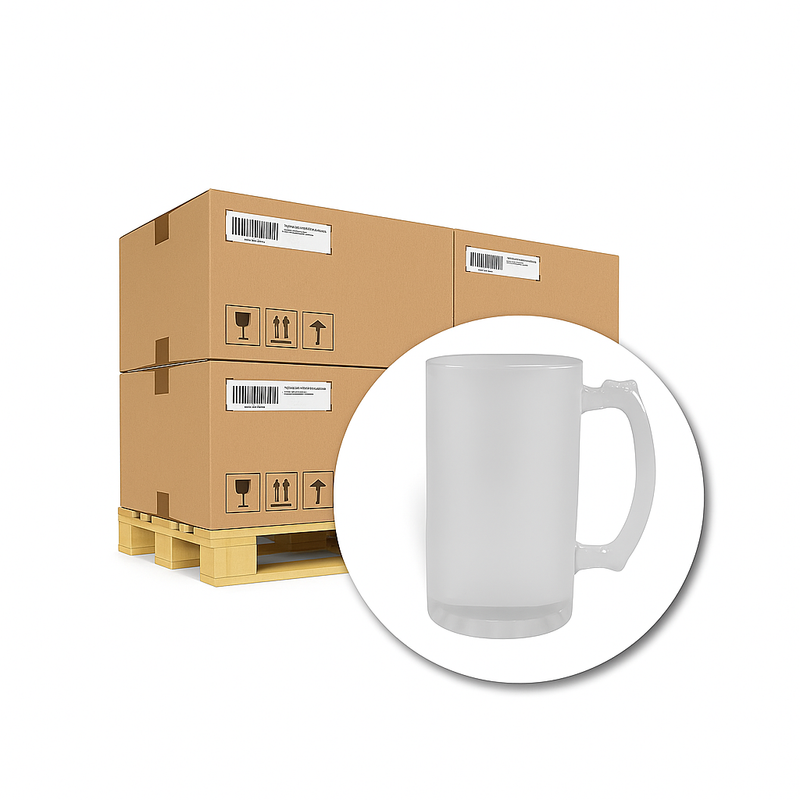 24x Bierpul Frosted 470ml voor sublimatie 2,0 per stuk