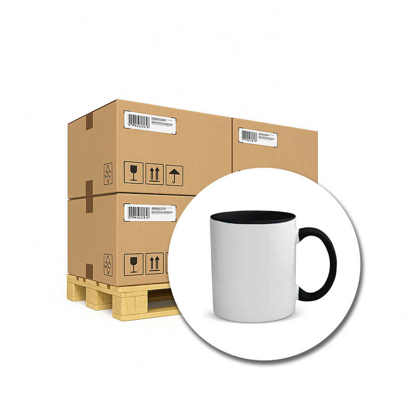 36x Duo Color Mok Zwart 330ml (11oz)  voor sublimatie - 1,20 per stuk